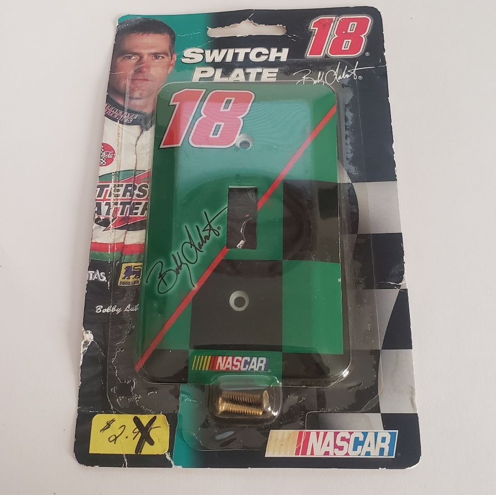 Vtg Nascar Driver Bobby Labonte Light Switch Plate Cover